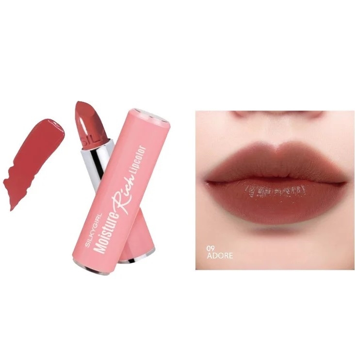 Son Thỏi Màu Có Dưỡng, Dưỡng Ẩm Môi Mềm Mại Silkygirl Moisture Rich Lipcolor 3.2g