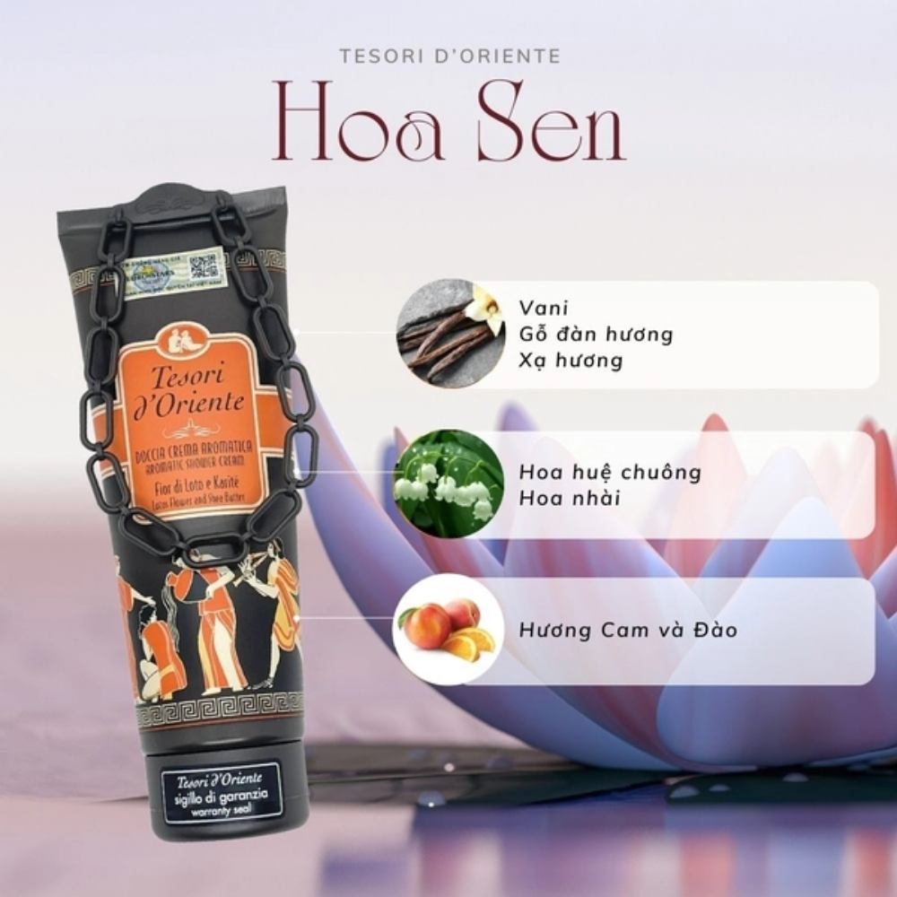 Sữa Tắm Nước Hoa Tesori d'Oriente Dạng tuýp 250ml
