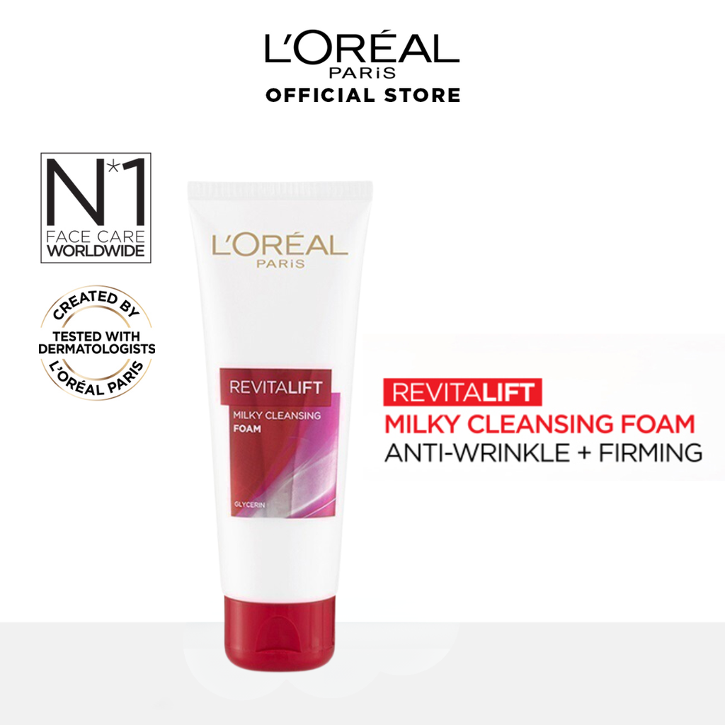 Sữa Rửa Mặt Cấp Ẩm, Sáng Da, Chống Lão Hóa Loreal 100ml