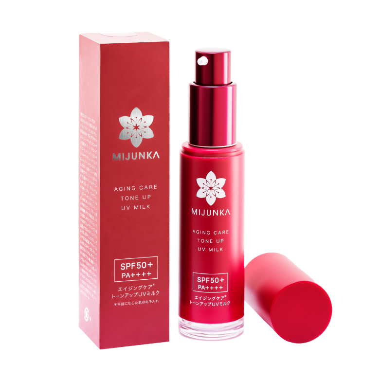 Kem Chống Nắng Mijunka Aging Care Toneup UV Milk SPF50+/PA++++ Nhật Bản 30ml
