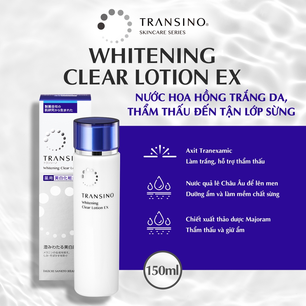 Nước Hoa Hồng dưỡng trắng da Transino Whitening Clear Lotion 150ml
