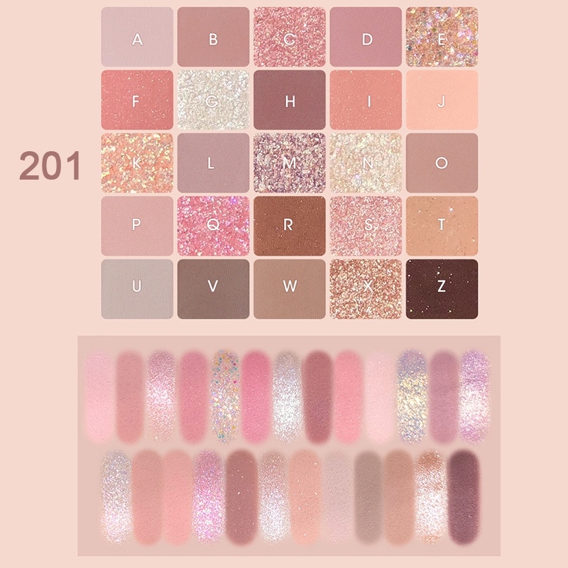 Bảng Phấn Mắt 25 Ô Cho Makeup Cá Nhân Và Chuyên Nghiệp Gogo Tales Crytal Color Charming Eyes 29.5g