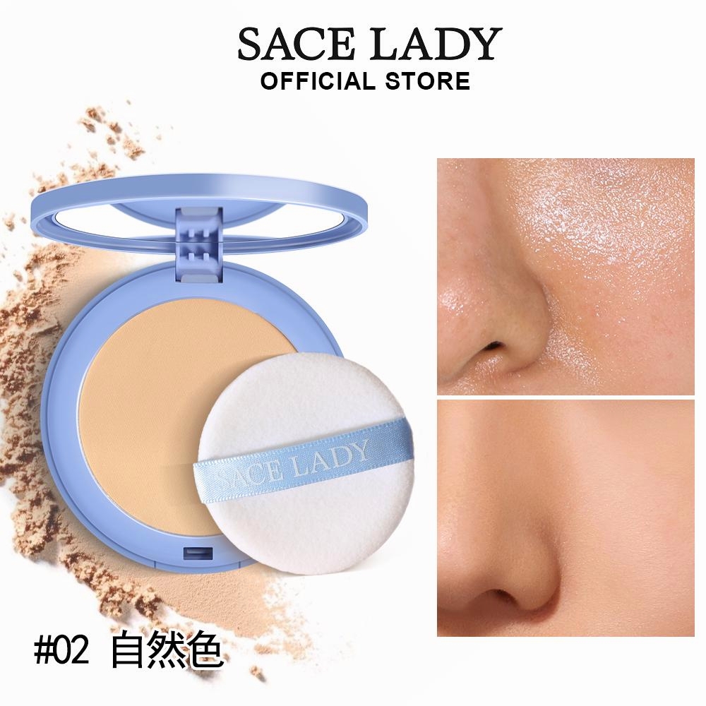 Phấn Phủ Kiềm Dầu, Lâu Trôi Dạng nén, Mờ lỗ Chân Lông Sace Lady Pressed Powder 10g
