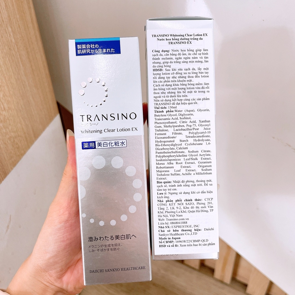 Nước Hoa Hồng dưỡng trắng da Transino Whitening Clear Lotion 150ml