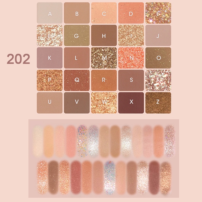 Bảng Phấn Mắt 25 Ô Cho Makeup Cá Nhân Và Chuyên Nghiệp Gogo Tales Crytal Color Charming Eyes 29.5g