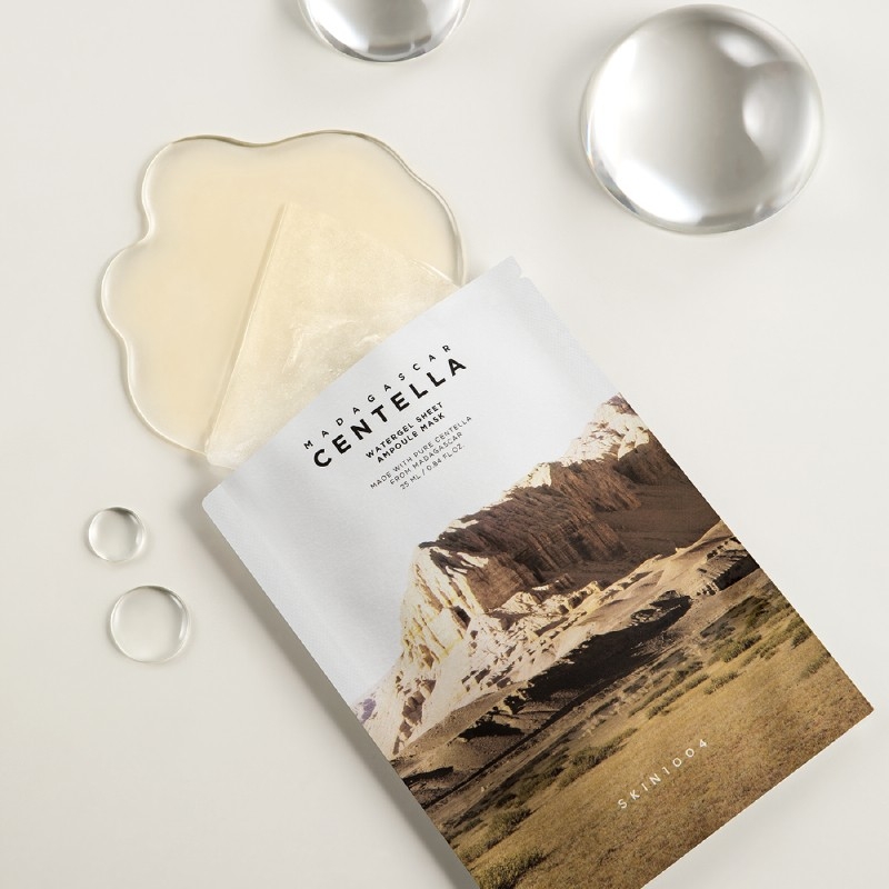 Mặt Nạ Làm Dịu, Phục Hồi, Trị Mụn Chiết Xuất Rau Má Skin1004 Madagascar Centella Watergel Sheet Ampoule Mask 25ml