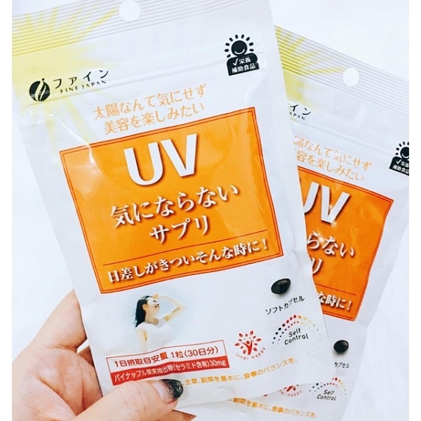 Viên Uống Hỗ Trợ Chống Nắng UV Fine Japan Nhật Bản 30 Viên