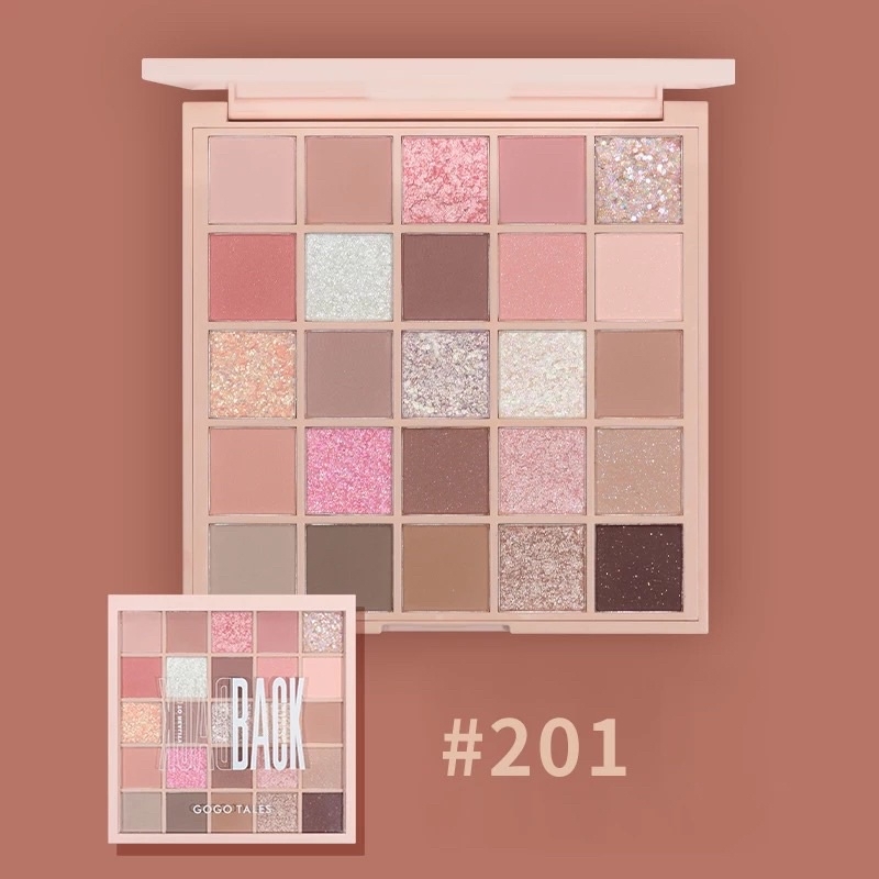 Bảng Phấn Mắt 25 Ô Cho Makeup Cá Nhân Và Chuyên Nghiệp Gogo Tales Crytal Color Charming Eyes 29.5g