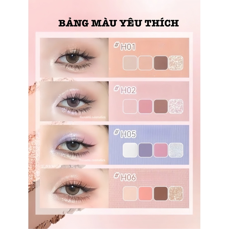 Bảng Phấn Mắt 16 Ô Trang Điểm Mắt Nhũ Mịn Lì Hold Live Sunset Magic Eyeshadow Palette HL716 19.2g