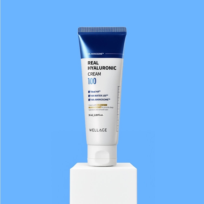 Kem Dưỡng Ẩm, Làm Dịu Da Wellage Real HYALURONIC 100 Cream 50ml