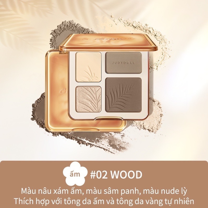Bảng Phấn Bắt Sáng Và Tạo Khối JudyDoll Highlighter Contour Palette 9g