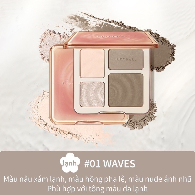 Bảng Phấn Bắt Sáng Và Tạo Khối JudyDoll Highlighter Contour Palette 9g