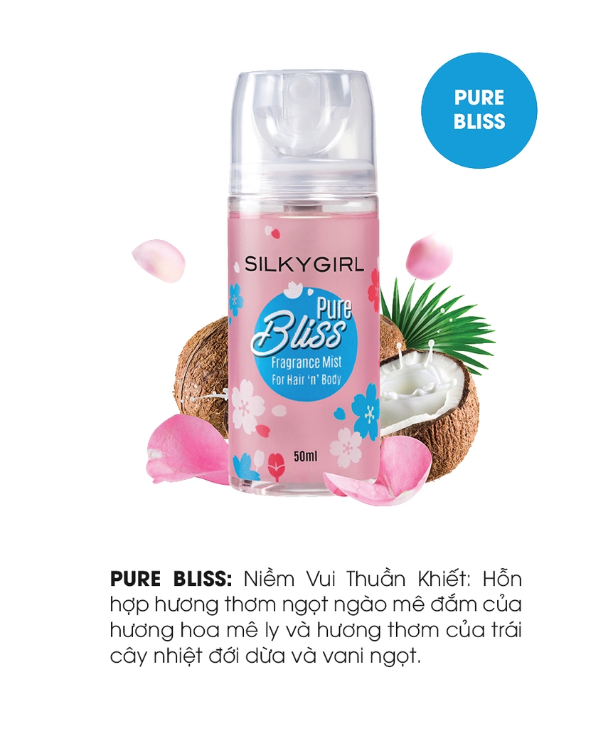 Xịt Thơm Toàn Thân Và Tóc Silkygirl Fragrance Mist Hair And Body 50ml