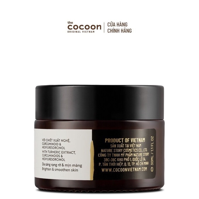 Kem Dưỡng Cocoon Sáng Da Dạng Thạch Từ Nghệ Hưng Yên Hưng Yên Turmeric Gel Cream 30ml