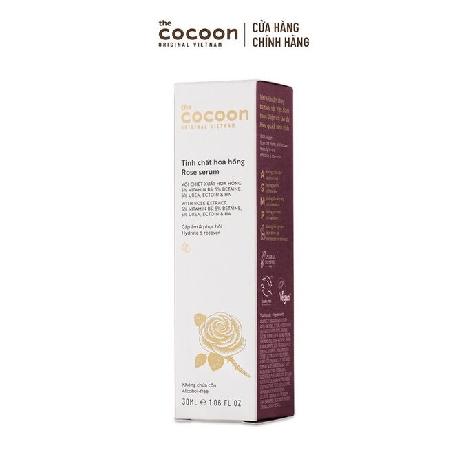 Tinh Chất Cấp Ẩm Và Phục Hồi Da Chiết Xuất Hoa Hồng Cocoon Rose Serum 30ml