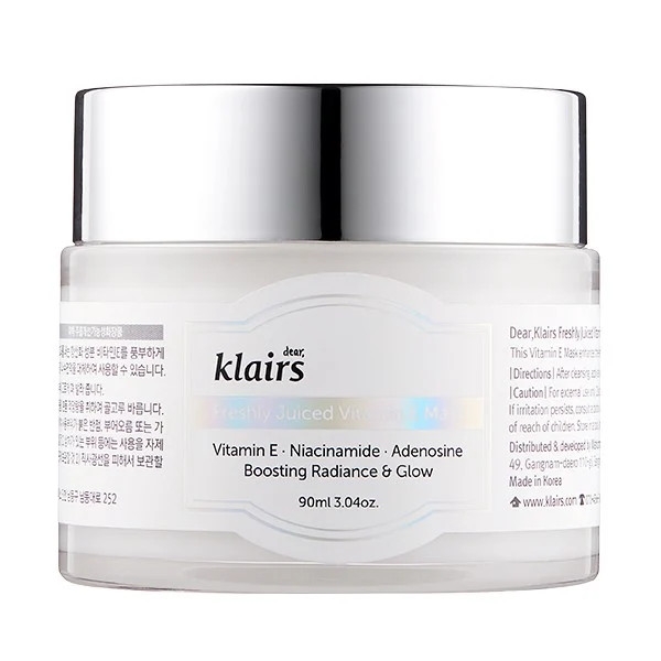 Mặt Nạ Ngủ Vitamin E Dưỡng Ẩm, Chống Lão Hóa Klairs Freshly Juiced Vitamin E Mask 90ml