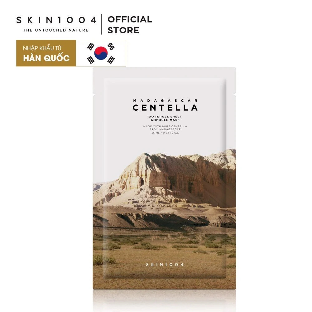 Mặt Nạ Làm Dịu, Phục Hồi, Trị Mụn Chiết Xuất Rau Má Skin1004 Madagascar Centella Watergel Sheet Ampoule Mask 25ml