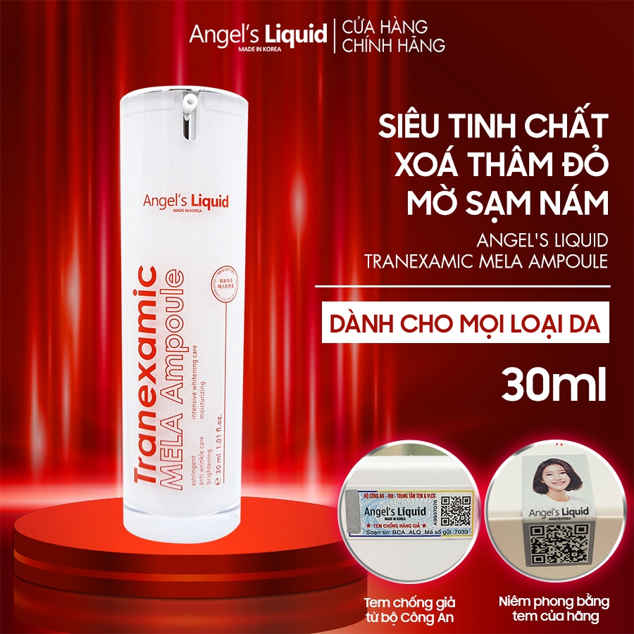 Siêu Tinh Chất Xoá Thâm Đỏ, Mờ Sạm Nám Angel's Liquid Tranexamic Mela Ampoule 30ml