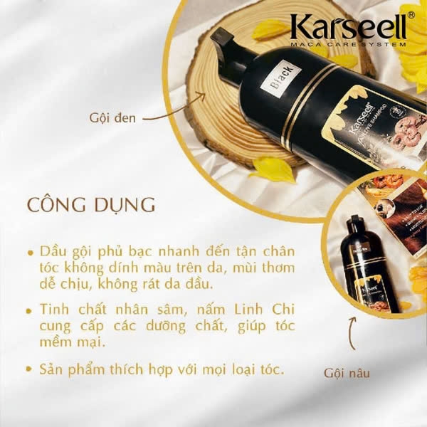 Dầu Gội Phủ Bạc Karseell 500ml