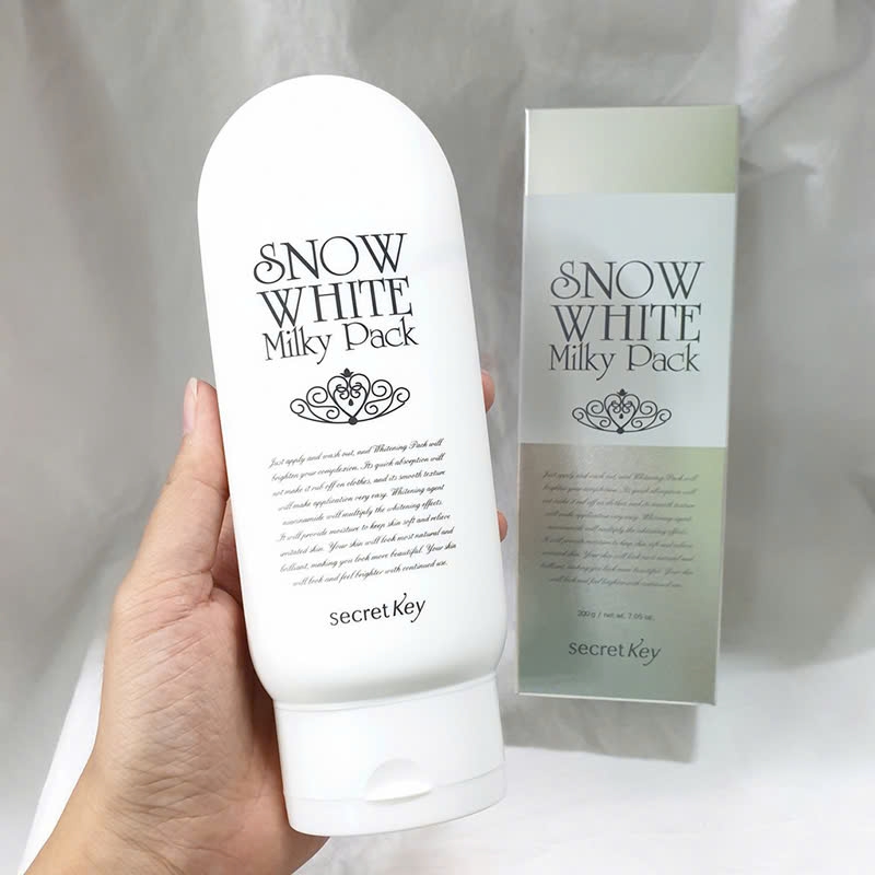 Kem Ủ Trắng Da Dành Cho Mặt Và Cơ Thể Secret Key Snow White Milky Pack 200g
