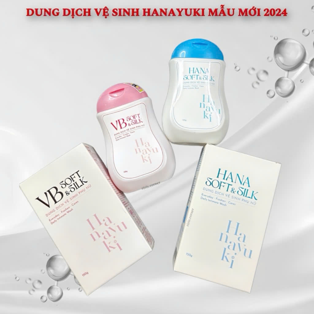 Dung dịch vệ sinh phụ nữ Hanayuki Soft & Silk 150g