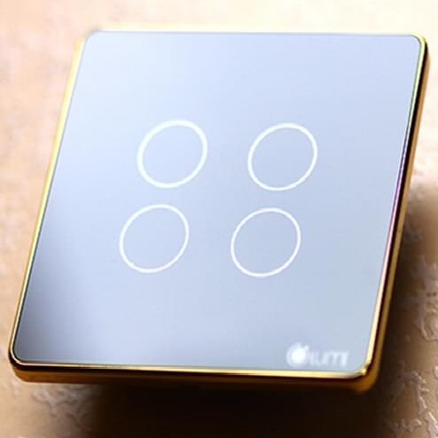 Công tắc chạm cảm ứng vành nhôm nguyên khối LM-BOLD  (Khung nhôm)