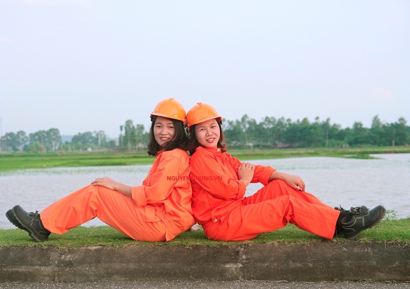 Quần áo bảo hộ màu cam