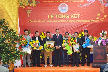Lễ tổng kết công tác sản xuất kinh doanh năm 2016 - Công ty Duy Linh
