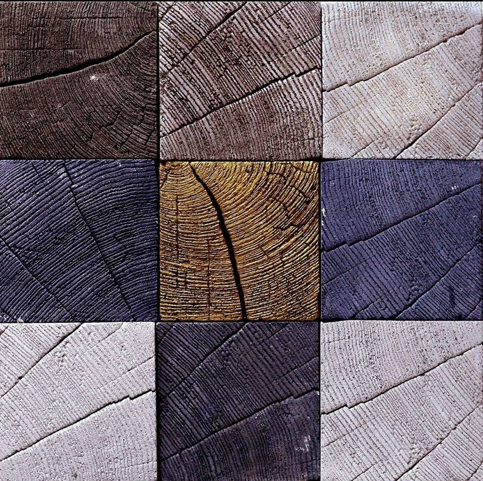 Gạch bê tông vân gỗ với đa dạng màu sắc, kích thước và đường vân gỗ.
