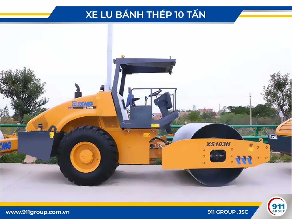 Máy lu bánh thép 10 tấn giá tốt tháng 10, 2022 | Xem ngay 911 Group