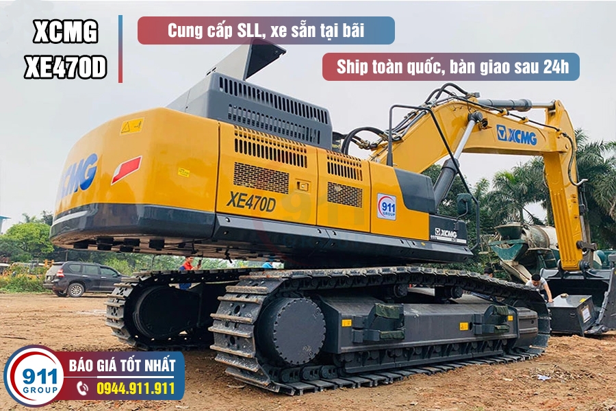 Máy xúc đào bánh xích XCMG gầu 2.5 m3 Model: XE470D