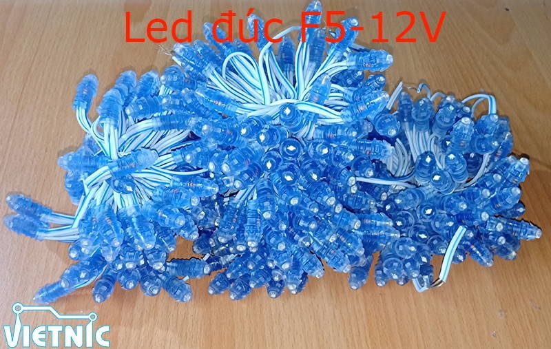 LED ĐÚC F5 12V XANH DƯƠNG