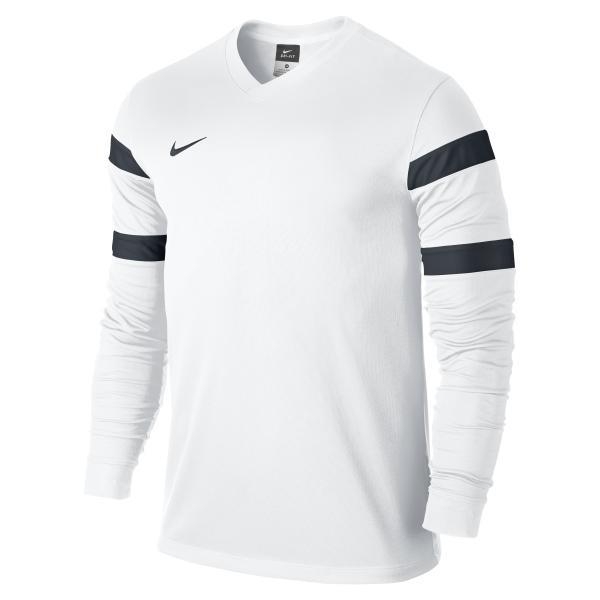 Quần áo bóng đá dài tay không logo NIKE TROPHY trắng 2015