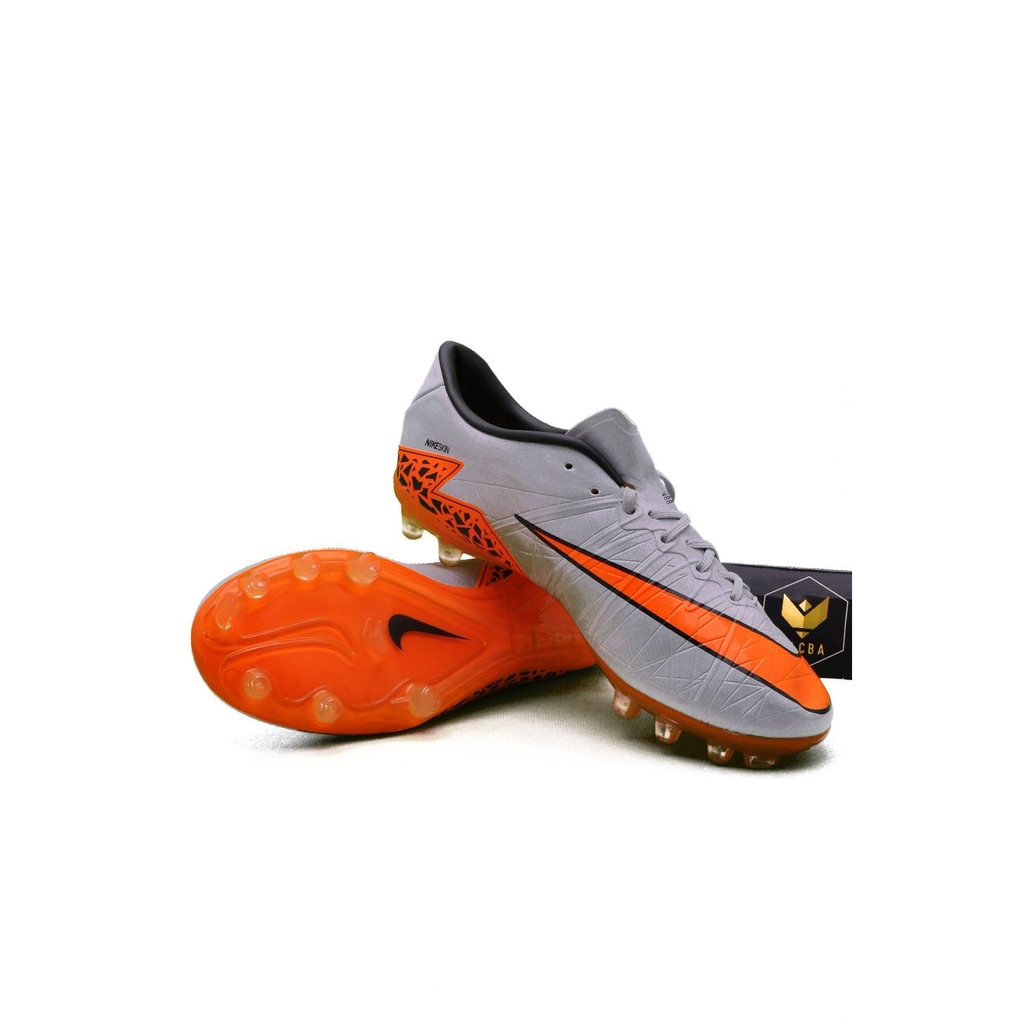 Giày bóng đá Nike Hypervenom xám cam