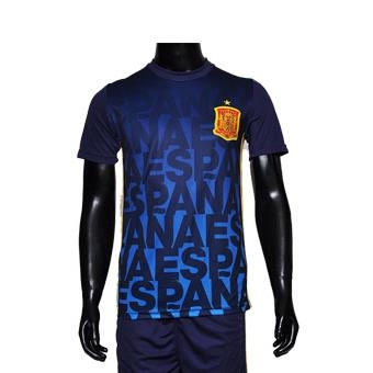 Áo bóng đá Tây Ban Nha xanh Euro (pre-match) 2016
