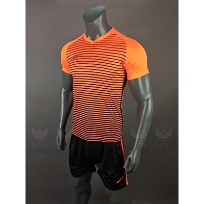Áo bóng đá không logo Nike kẻ cam ( HẾT HÀNG )