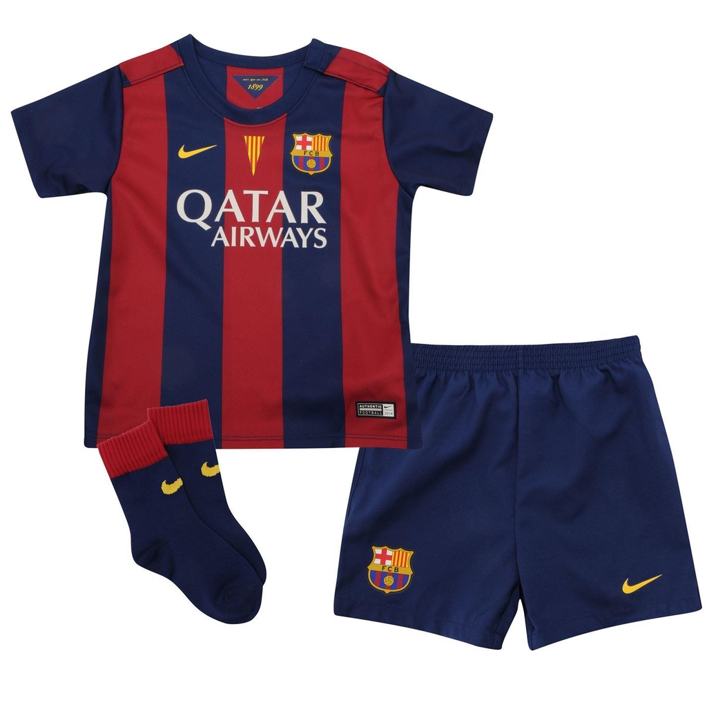 Quần áo bóng đá trẻ em Barca sân nhà 2014