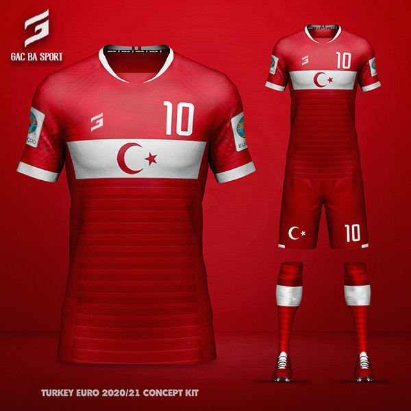 Quần áo bóng đá thiết kế Thổ Nhĩ Kỳ  Euro 2021