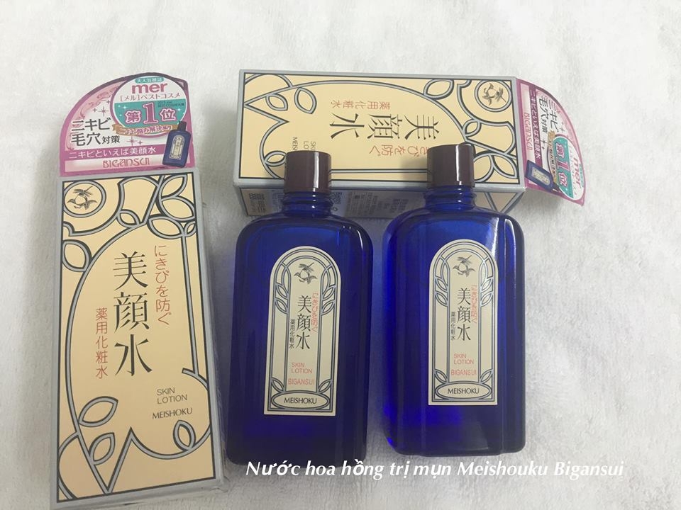 Nước hoa hồng trị mụn Meishoku Bigansui clear lotion Nhật bản
