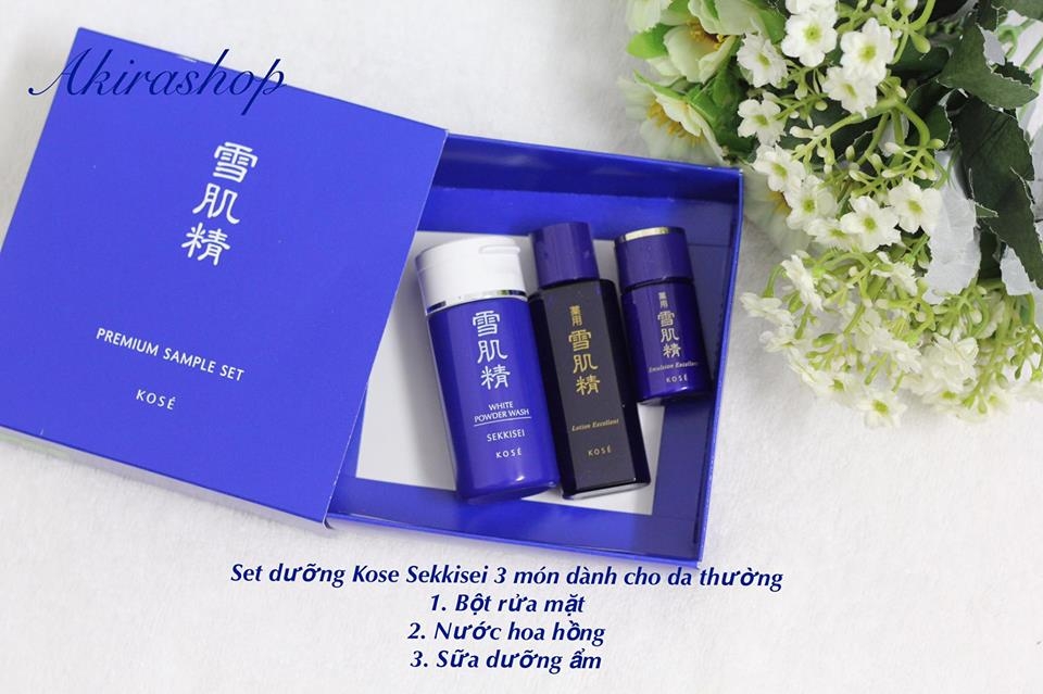 Set kit dưỡng da Kose Medicated Sekkisei 3 món