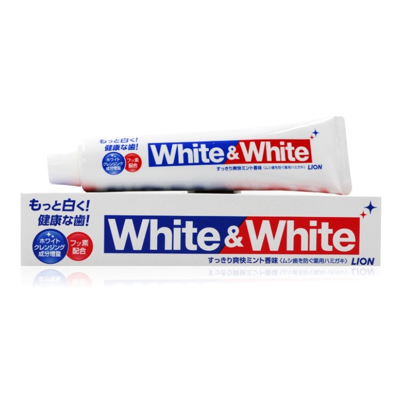 Kem đánh răng White & White, LION Nhật bản 150g