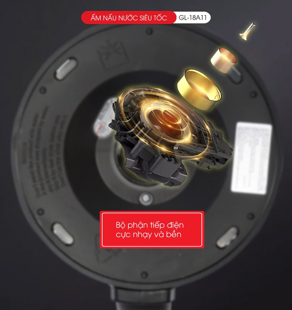 Ấm siêu tốc 18A11 - 1.7 Lít - Bảo Hành 2 năm