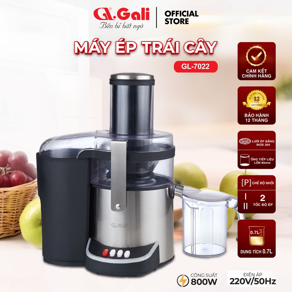 Máy ép trái cây 7022 - Công suất 800W - Bảo hành 1 năm