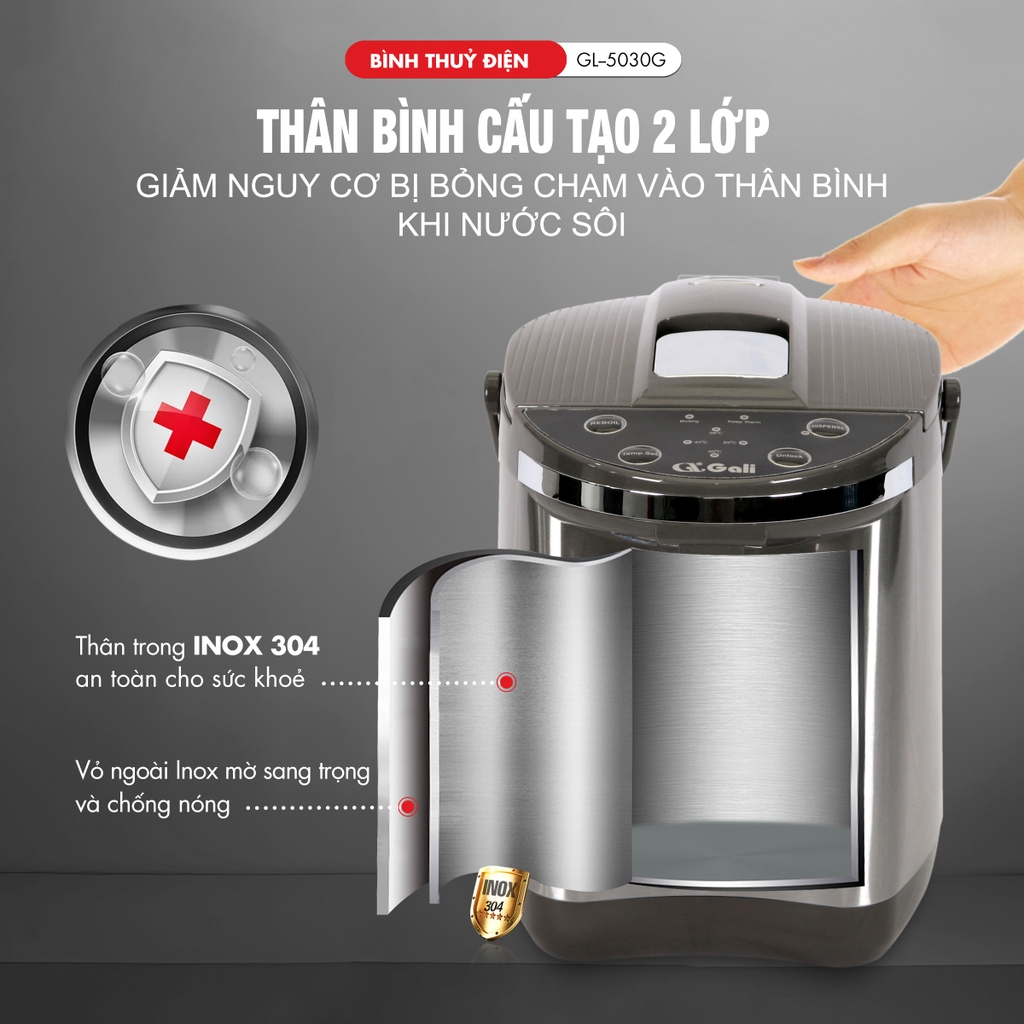 Bình thủy điện 5030G - 3 Lít - Bảo hành 2 năm