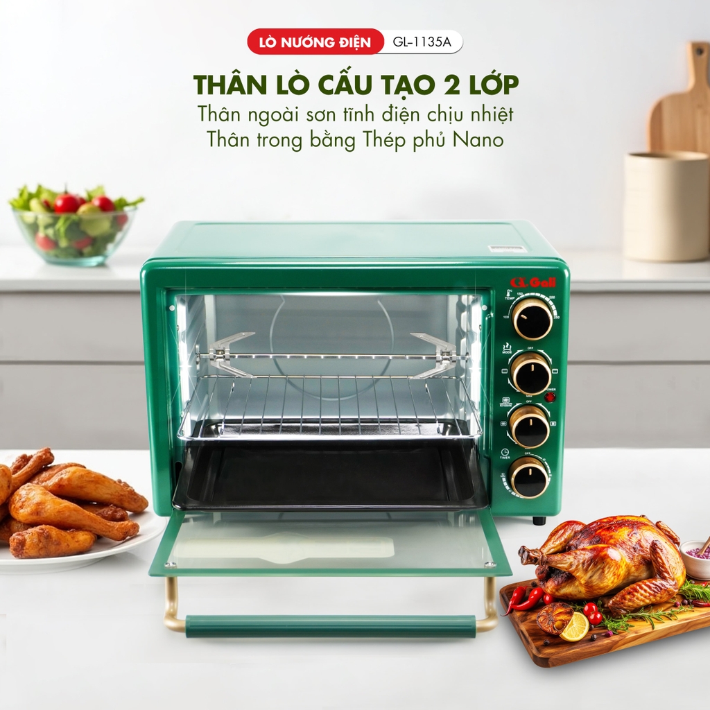 Lò nướng thùng 1135A - 35 Lít - Bảo hành 1 năm