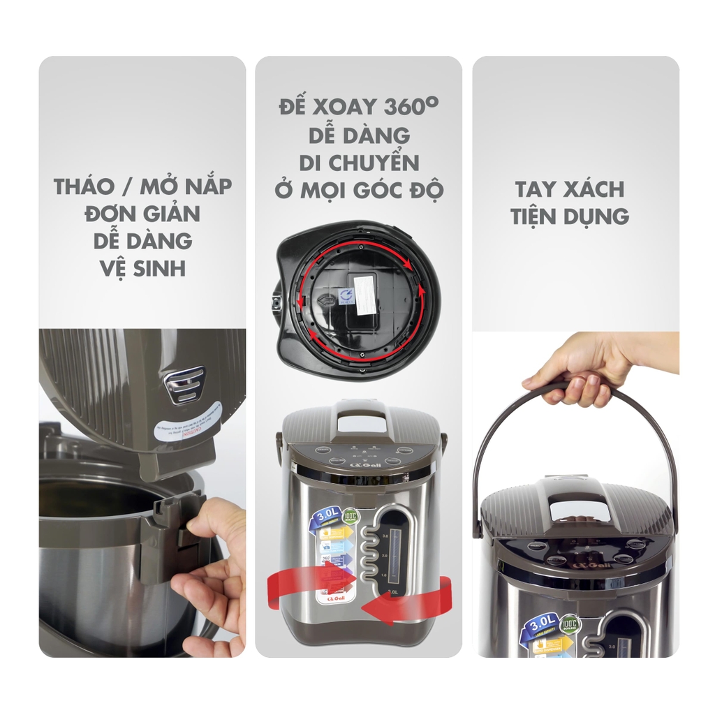 Bình thủy điện 5030G - 3 Lít - Bảo hành 2 năm