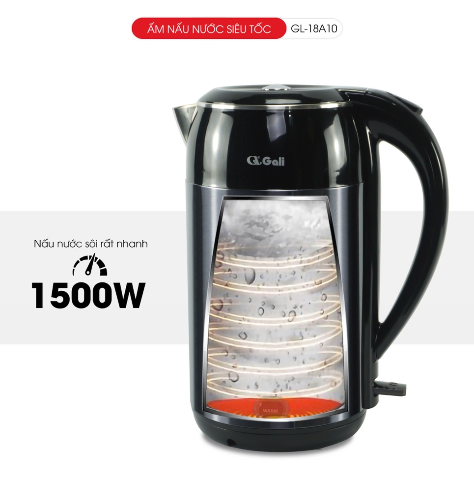 Ấm siêu tốc giữ ấm 18A10 - 2.2 Lít - Bảo hành 2 năm