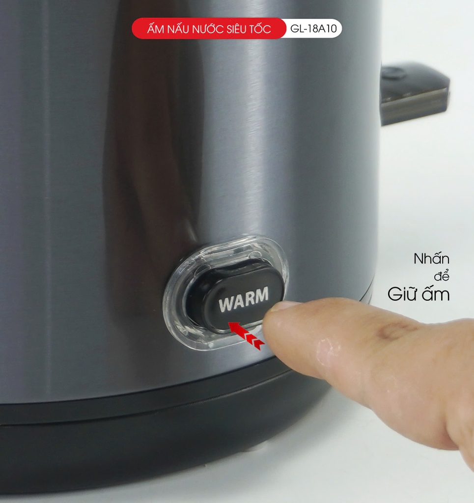 Ấm siêu tốc giữ ấm 18A10 - 2.2 Lít - Bảo hành 2 năm