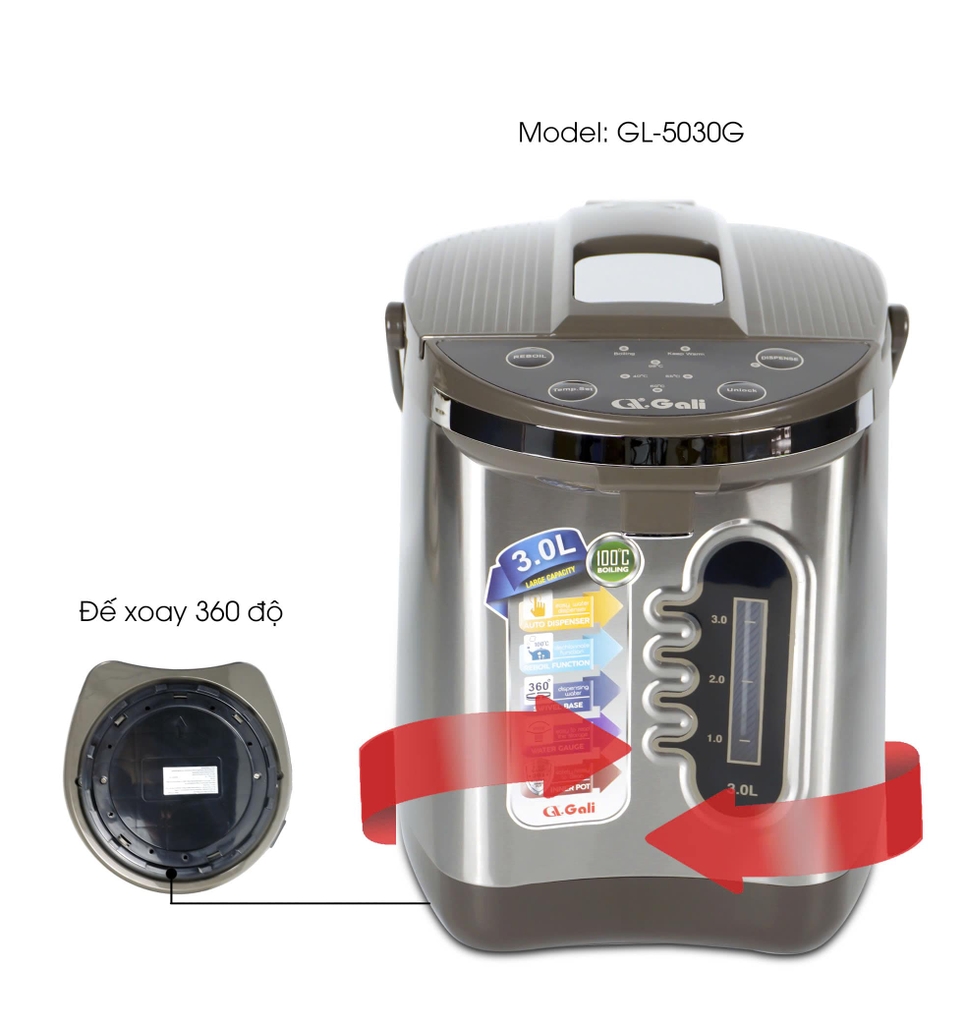 Bình thủy điện 5030G - 3 Lít - Bảo hành 2 năm