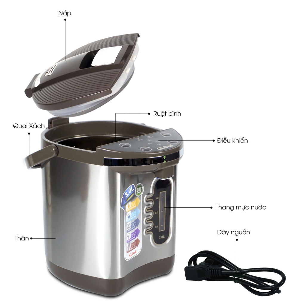 Bình thủy điện 5030G - 3 Lít - Bảo hành 2 năm